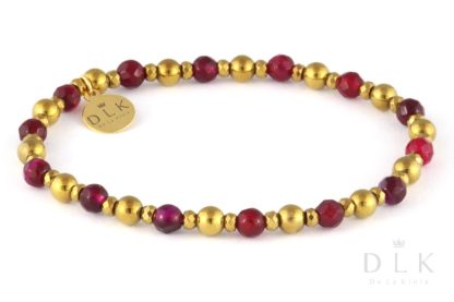 Armband "Rote Achate in Gold"