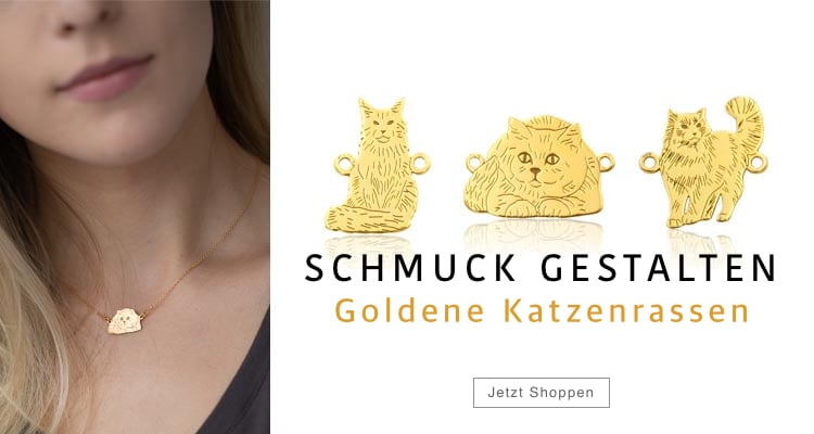 Schmuck Gestalten Goldene Katzenrassen